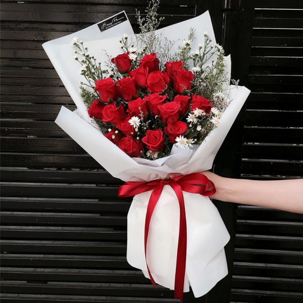 Bó hoa hồng hình trái tim tặng người thương_BH33 - Shop hoa tươi Cầu Giấy,  Lan hồ điệp Điện hoa Hà Nội- Vincy Garden,